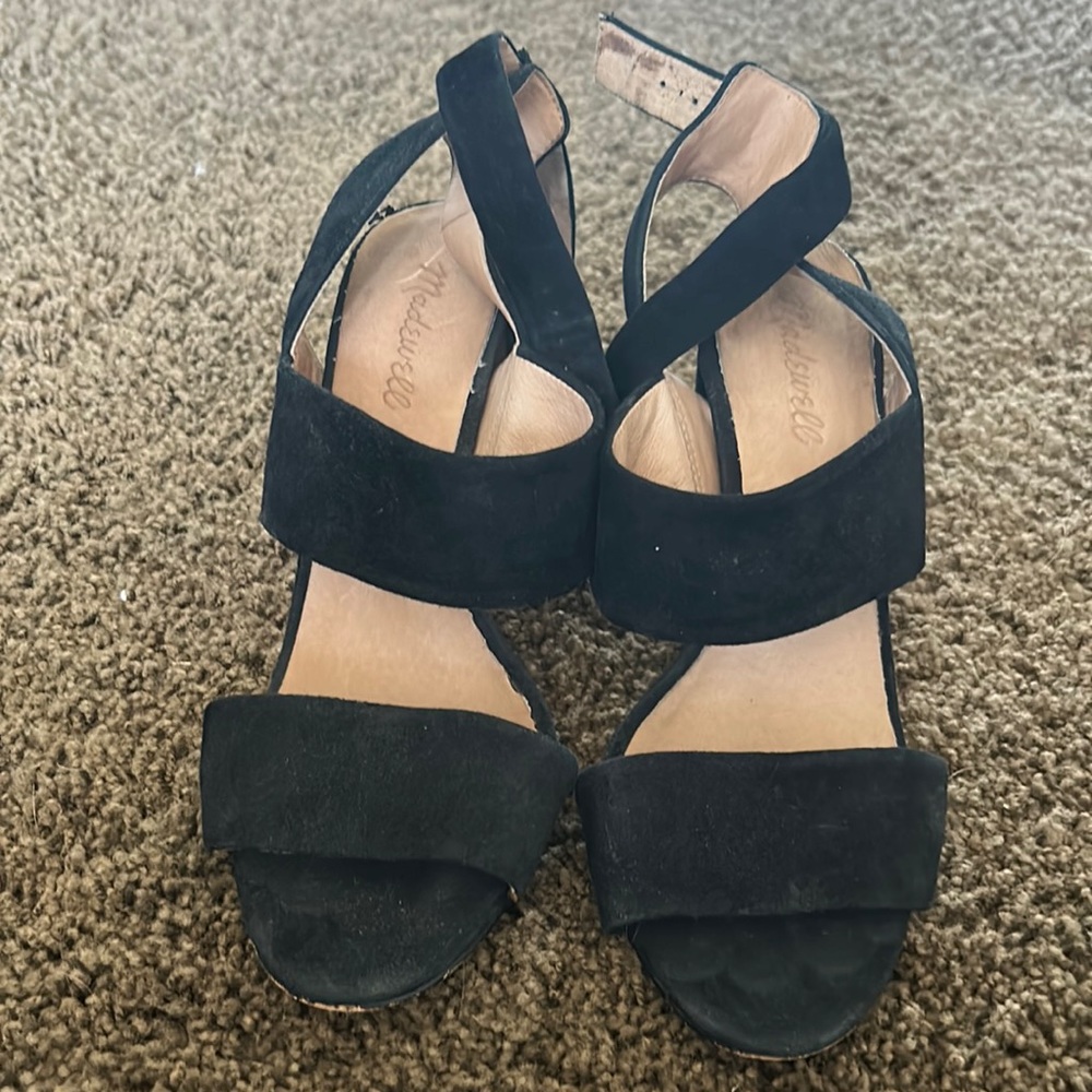 Madewell black heels. Size 8.